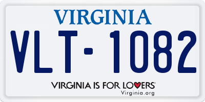 VA license plate VLT1082