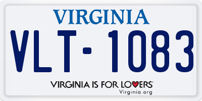 VA license plate VLT1083