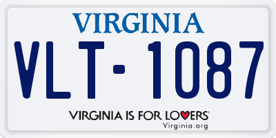 VA license plate VLT1087