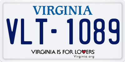 VA license plate VLT1089