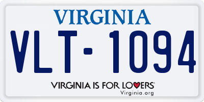 VA license plate VLT1094