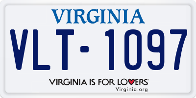 VA license plate VLT1097