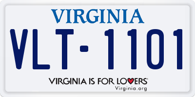 VA license plate VLT1101