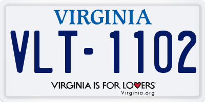 VA license plate VLT1102