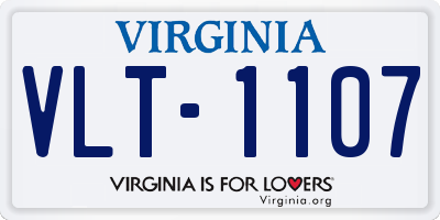 VA license plate VLT1107