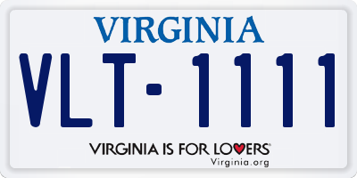 VA license plate VLT1111