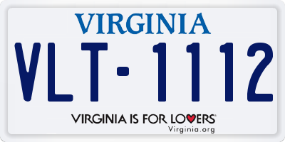 VA license plate VLT1112