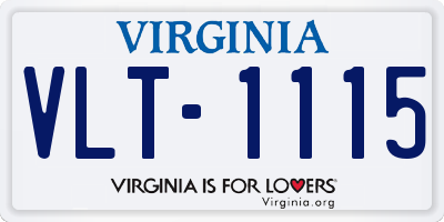 VA license plate VLT1115