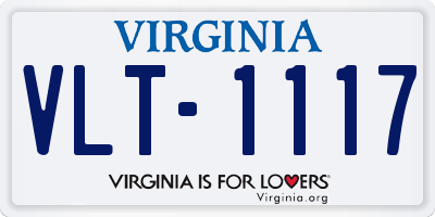 VA license plate VLT1117