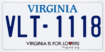 VA license plate VLT1118