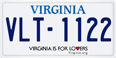 VA license plate VLT1122