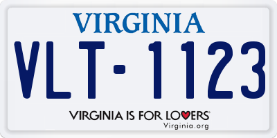 VA license plate VLT1123