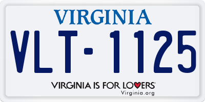 VA license plate VLT1125