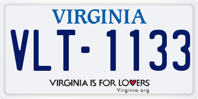 VA license plate VLT1133