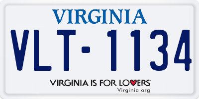 VA license plate VLT1134