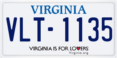 VA license plate VLT1135