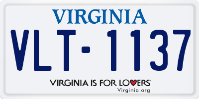 VA license plate VLT1137