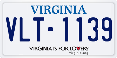 VA license plate VLT1139