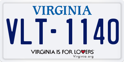 VA license plate VLT1140