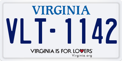 VA license plate VLT1142