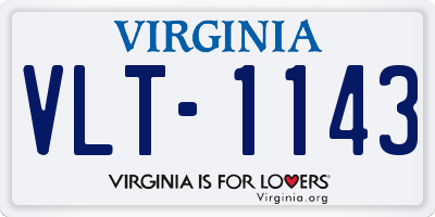 VA license plate VLT1143