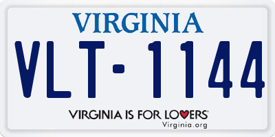 VA license plate VLT1144
