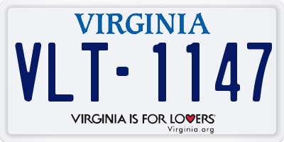 VA license plate VLT1147