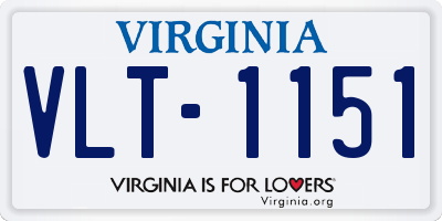 VA license plate VLT1151