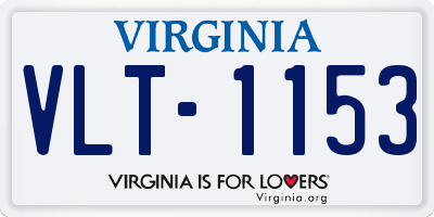VA license plate VLT1153