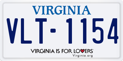 VA license plate VLT1154