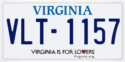 VA license plate VLT1157
