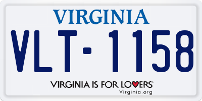VA license plate VLT1158