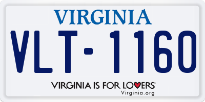 VA license plate VLT1160