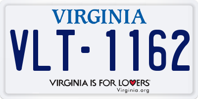 VA license plate VLT1162