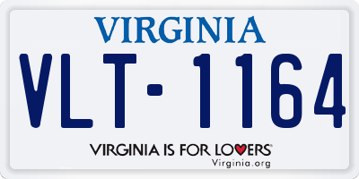 VA license plate VLT1164