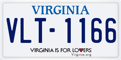 VA license plate VLT1166