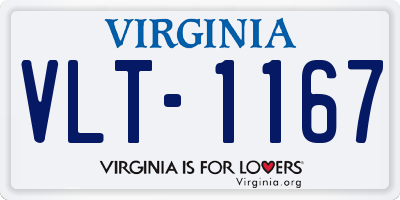 VA license plate VLT1167