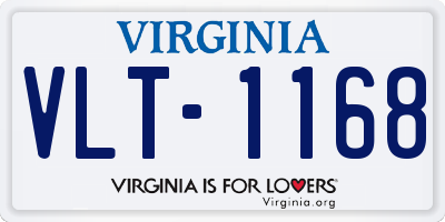 VA license plate VLT1168