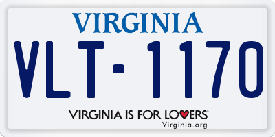 VA license plate VLT1170