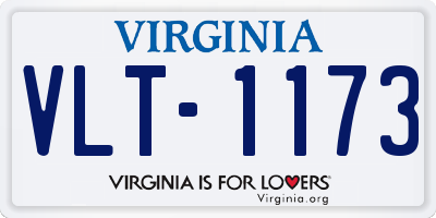 VA license plate VLT1173