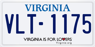 VA license plate VLT1175