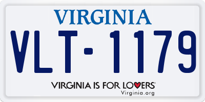 VA license plate VLT1179