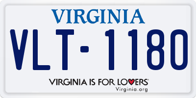 VA license plate VLT1180