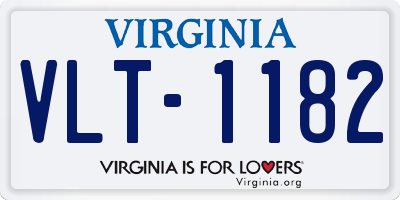 VA license plate VLT1182