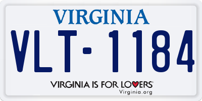 VA license plate VLT1184