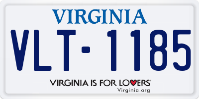 VA license plate VLT1185