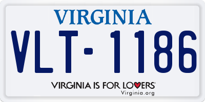 VA license plate VLT1186