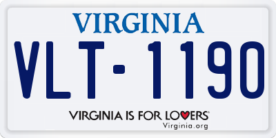 VA license plate VLT1190
