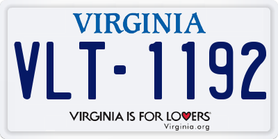 VA license plate VLT1192