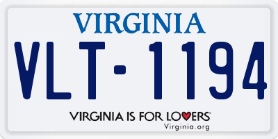 VA license plate VLT1194